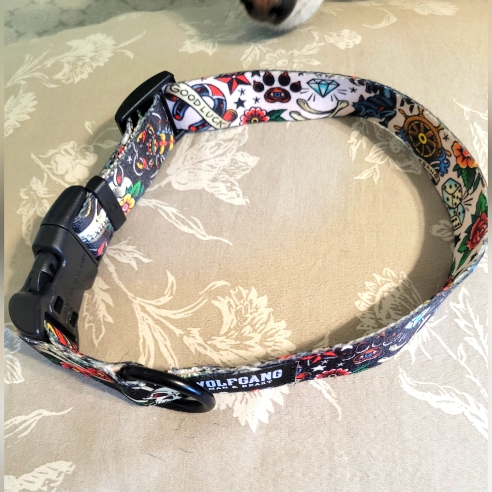 Wolfgang Dog Collar Vintage Tattoo Aesthetic Size Medium / Large